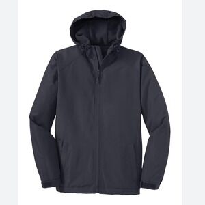 Port Authority Mens Hooded Charger‎ Jacket Lined Small Black Coat
